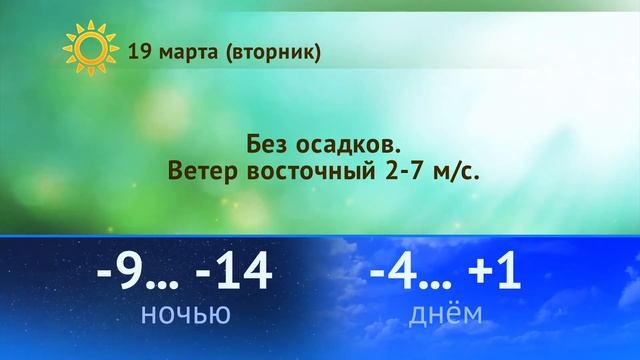 Погода на 16, 17, 18 марта