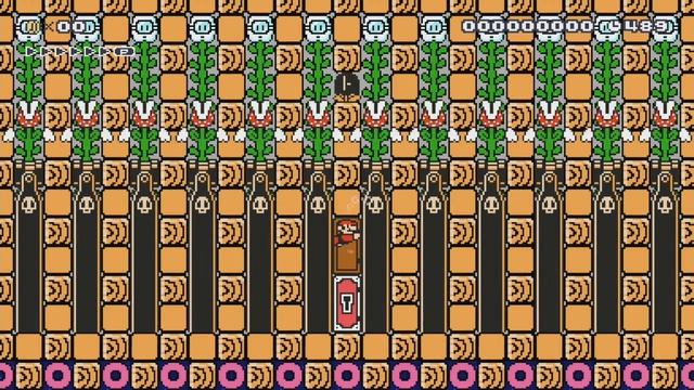 Cool Gimmick: Sprouting Blasters by Andrew2121 - SUPER MARIO MAKER - NO COMMENTARY 1bi