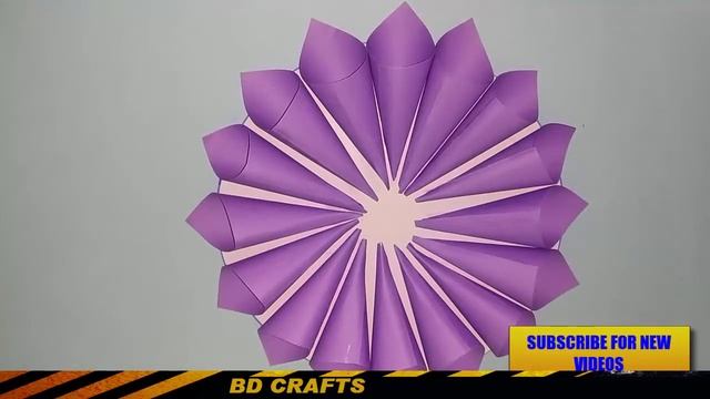 PAPER DIY || HOW TO MAKE PAPER FLOWER FOR WALL DECOR || BY BD CRAFTS