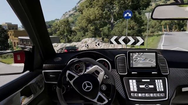 Mercedes Amg Gle and Mercedes Cl 63 Amg driving through the city | BeamNg | Logitech G923