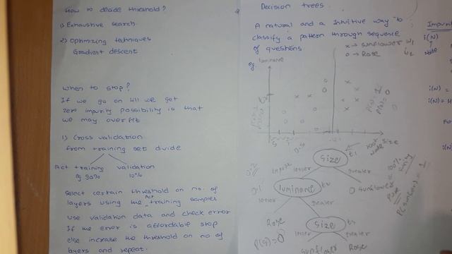 Decision Trees: Deciding Threshold and Stopping Criteria