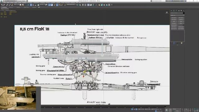Hard Surface Modelling - Flak 88 -  3DS Max