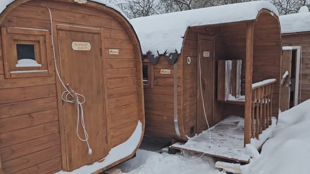 Баня бочка "Квадро" 4.5 метра с верандой купить в Нижнем Новгороде.
