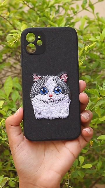 Black Leather White Rabbit Ornamented for Apple iPhone 11