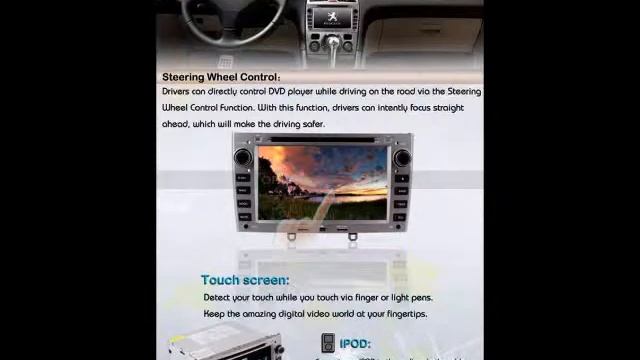 7 Digital Touch screen and iPod DVD GPS Unit for Peugeot 308