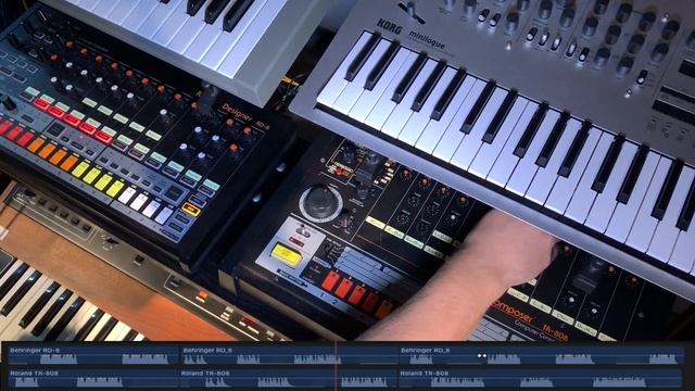 Behringer RD-8 vs. Roland TR-808 Comparison Sound Demo (no talking)