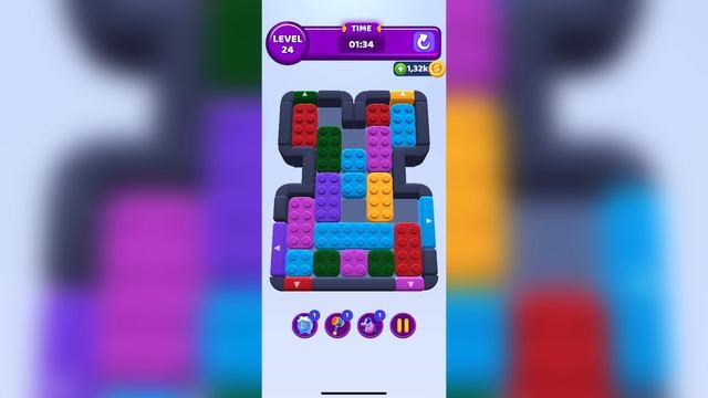 Mobile_games: Color Block Jam (24 уровень)