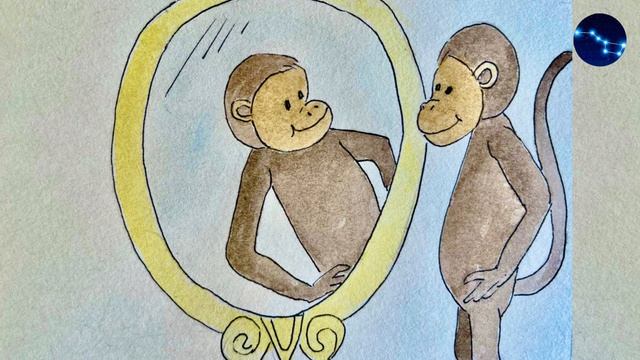 Зеркало и Обезьяна / Басня
