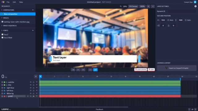 Basic CasparCG HTML template tutorial with Loopic