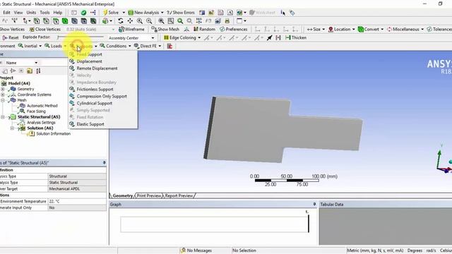 Ansys structural analysis tutorial - Calculating stress concentration factor