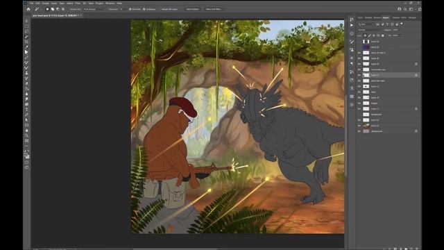 primal carnage fanart SPEEDPAINT -photoshop cc
