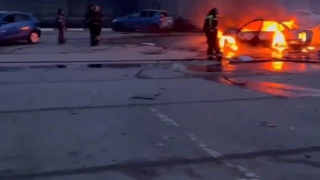 пожар произошёл в Москве после прилета БПЛА противника. Домодедово