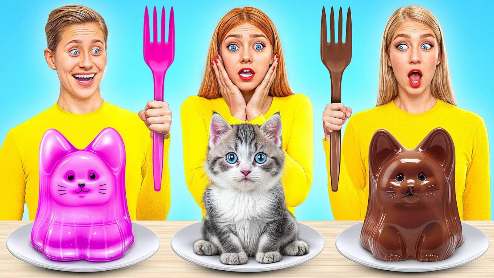 Мармеладная еда vs Настоящая еда vs Шоколадная еда Челлендж _ Смешные Челленджи