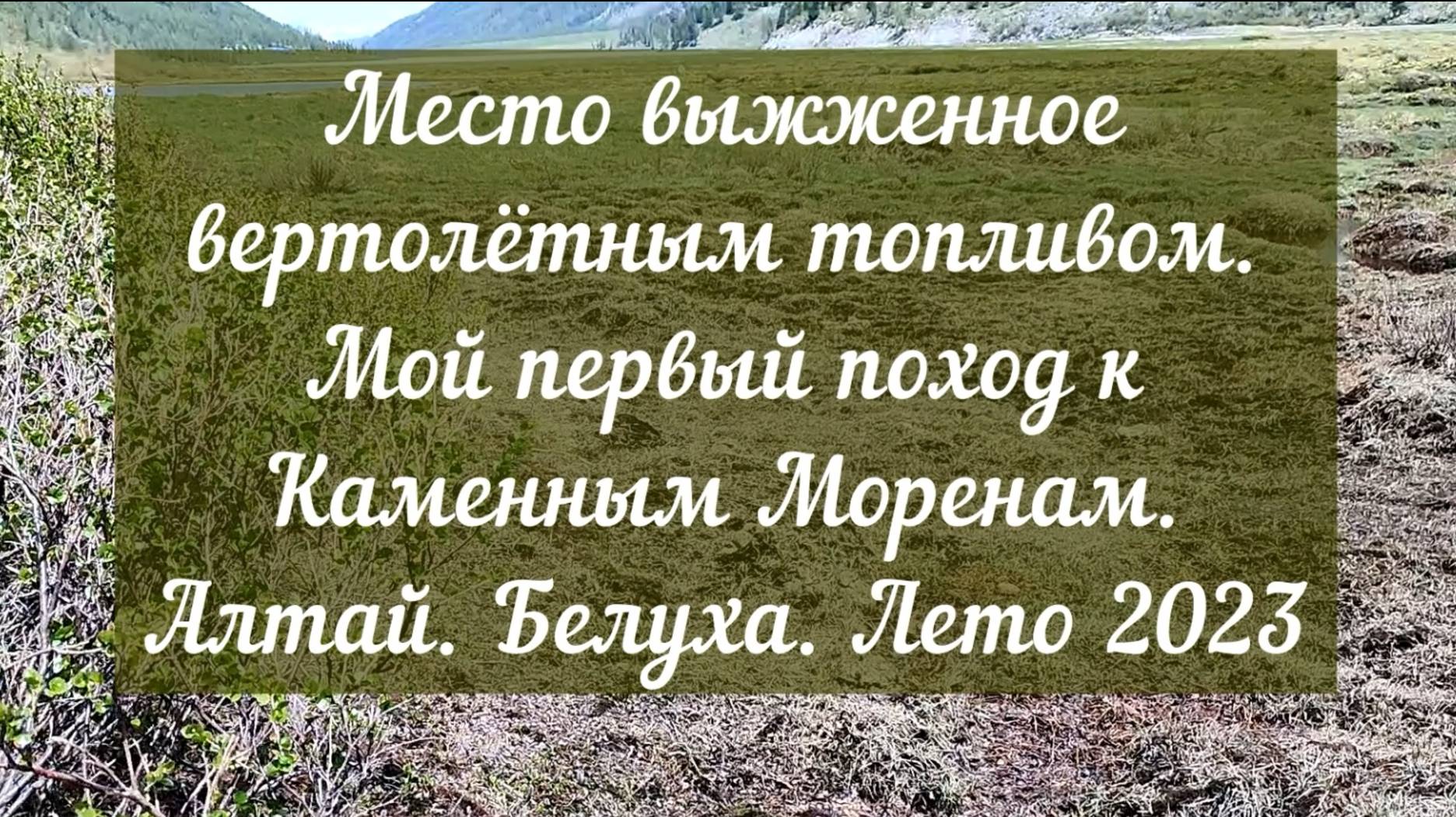Место выжженое вертолётным топливом. Алтай. Белуха. Лето2023