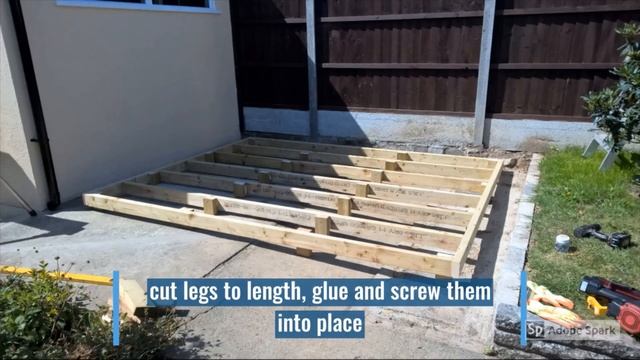 How to easily create a level shed floor on uneven concrete