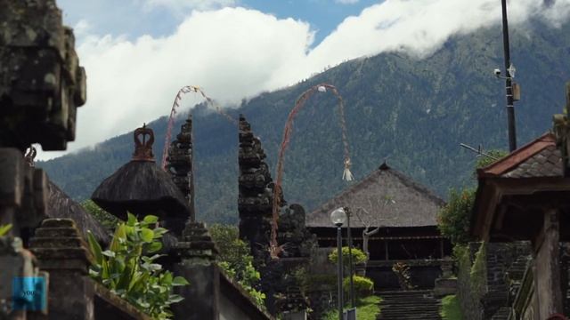 Sunny Walk Journey at Besakih Temple, Karang Asem, Bali, Indonesia.
