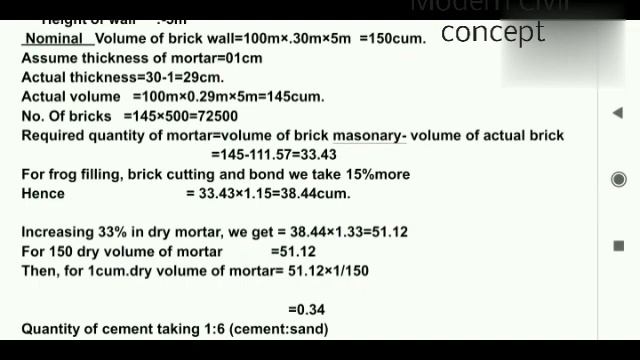 How to find out cement and sand in mortar