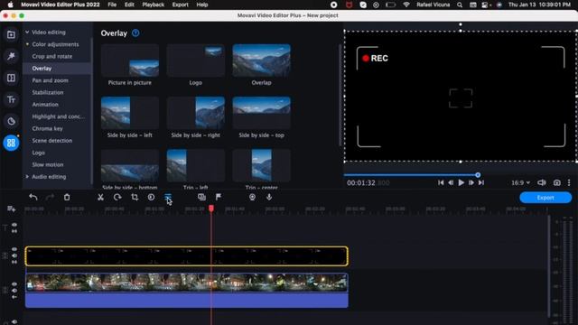How to Add Camera / CCTV Effect Using the Movavi Video Editor Plus (2022 Version)