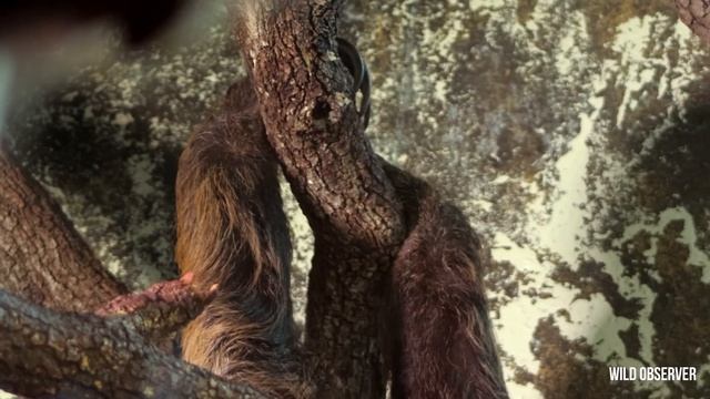 Hoffman's Two-Toed Sloth 4K (Choloepus hoffmanni) Perezoso de dos dedos, Hoffmann-Zweifingerfaultie