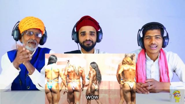 Villagers React To IFBB Women's Bodybuilding ! Tribal People React To IFBB Bodybuilding Competition