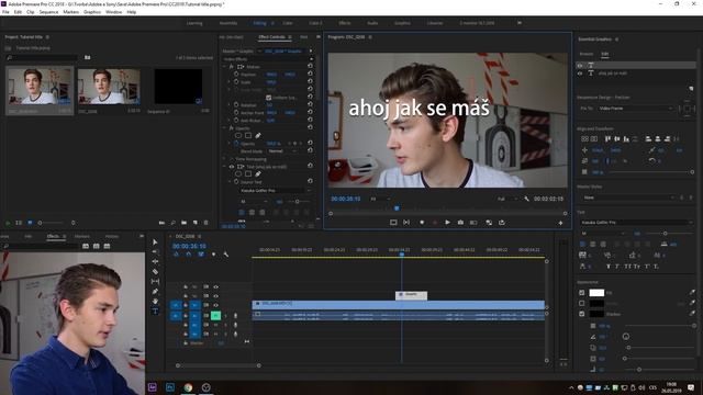 Text / Titulky | Adobe Premiere Pro Tutorial CZ