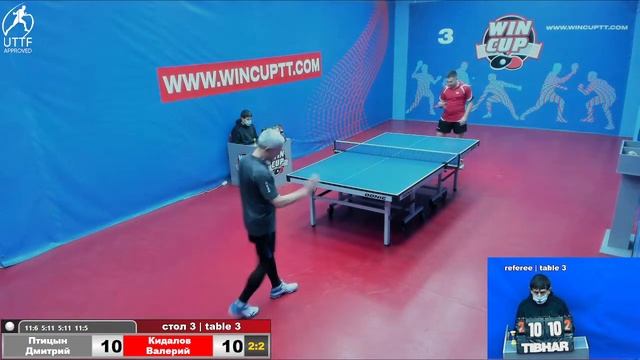 Птицын2-3 Кидалов / Фащевский1-3 Батюк  Турнир Восток 6  WINCUP  22.01.22 ПрямаяTрансляция Зал3