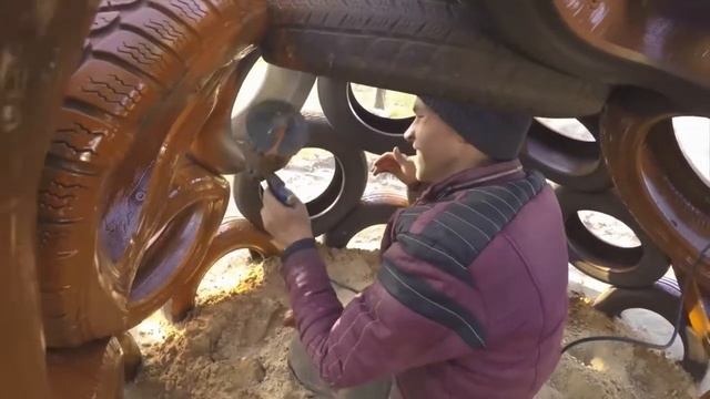 DIY - Creative hands - tire snail - Beautiful cement craft ideas