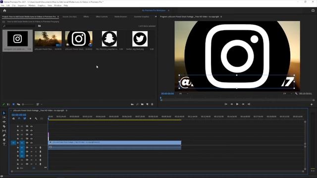 Adding Social Media Icons to Videos in Adobe Premiere Pro