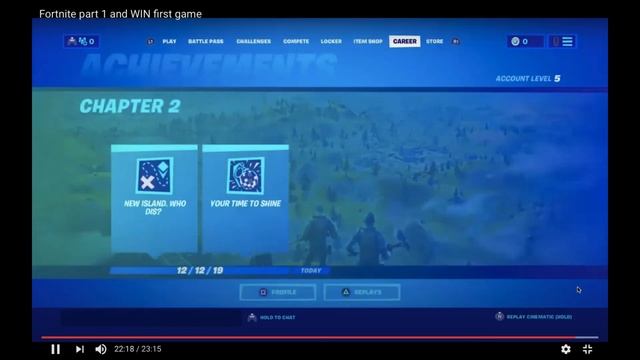 First time playing Fortnite