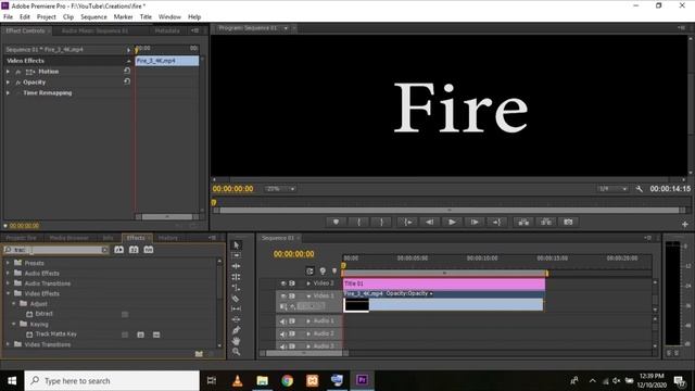 How to create a fire text animation in adobe Premiere Pro