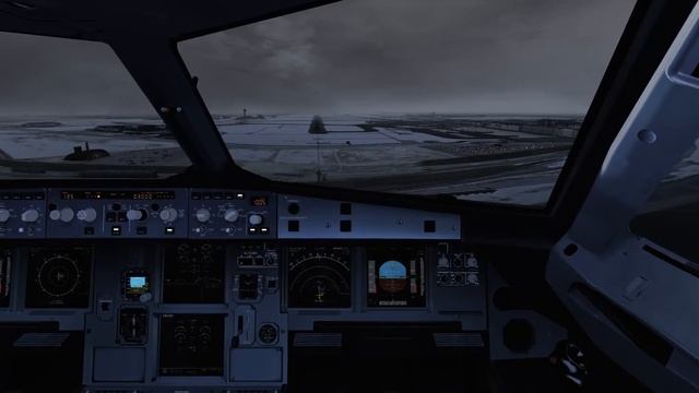 FSLABS A320 Bad Weather Crosswind landing (EKCH) p3dv4