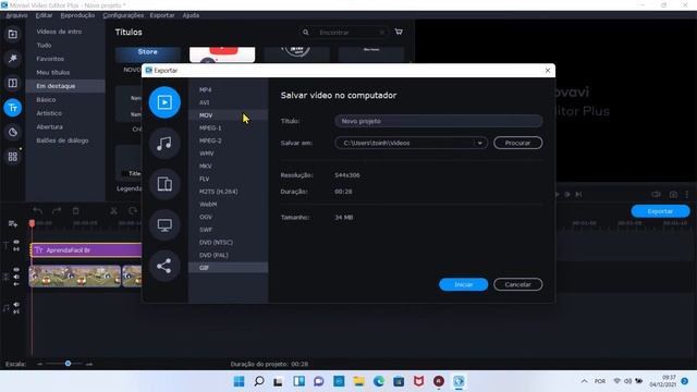 Como Salvar Vídeos no Movavi Vídeo Editor Plus 2022