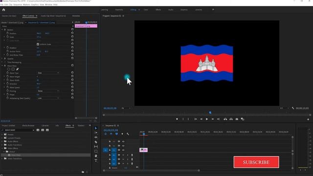 របៀបធ្វើរលក-Wave Warp in Premiere pro