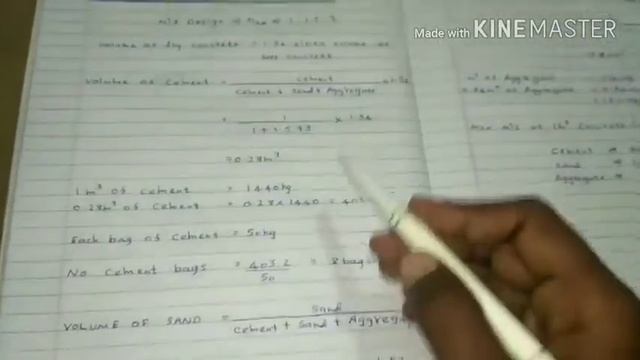 Quantity of cement, sand, and aggregate in 1 metre cube concrete