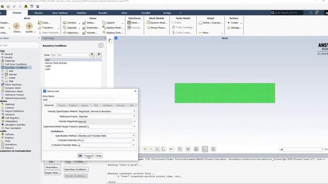 Transient Variable Boundary Condition-Fluent-Profile