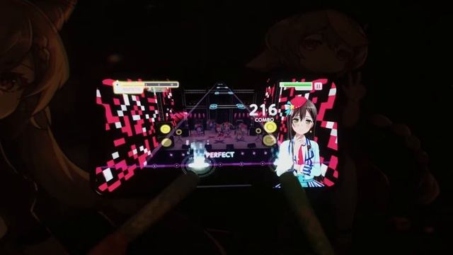 ИГРАЮ В БАНДОРИ ФЛОМАСТЕРАМИ?! FULL COMBO БЕЗ РУК!! Bandori Tokimeki Experience full combo!