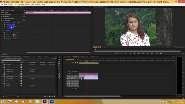 Creating a Vignette  | Premiere Lesson Bo Kyaw Win
