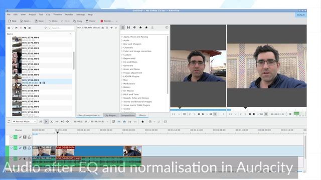 Kdenlive: Native Audio Editing vs. Audacity (EQ, Normalization)