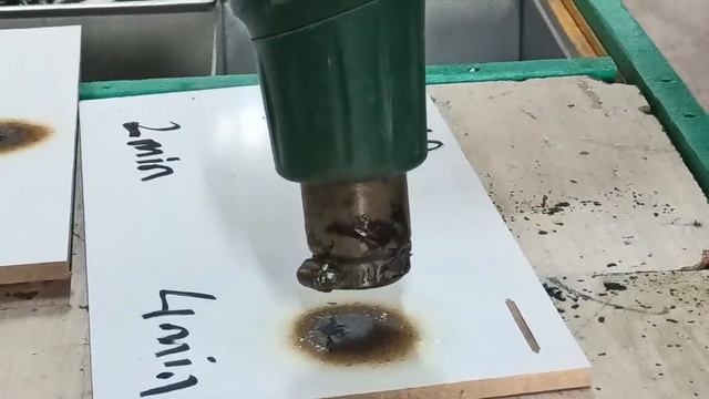 Mdf material heat exposure test