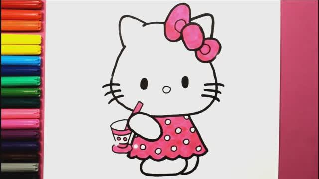 Как нарисовать HELLO KITTY шаг за шагом Легкие рисунки для детей Яркие цвета ❤