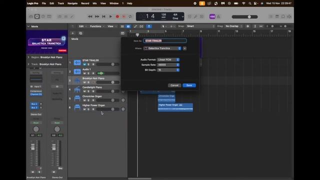 How to export movie from Logic Pro X