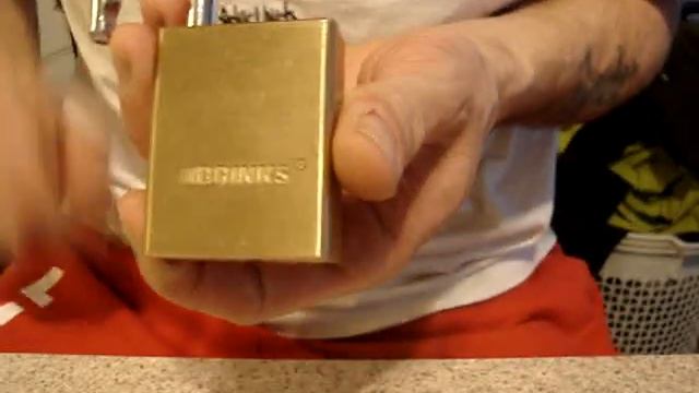 BRINKS housekey padlock picked backwards