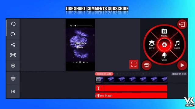 How To Make Trending Lyrics WhatsApp Status VK STUDIO தமிழில்