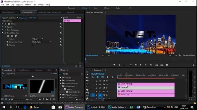 MEMBUAT EFEK CAHAYA DALAM TEXT & LOGO DI ADOBE PREMIERE