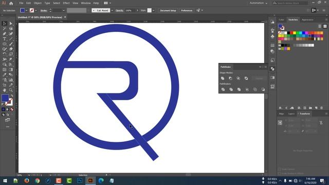 Letter design Adobe illustrator tutorials EP   02