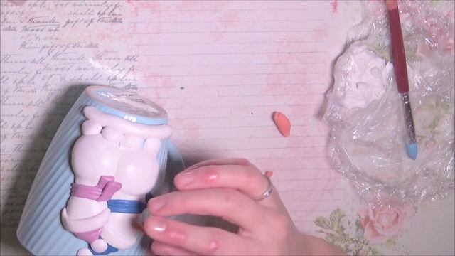 Снеговики. Кружка с декором из полимерной глины. МК