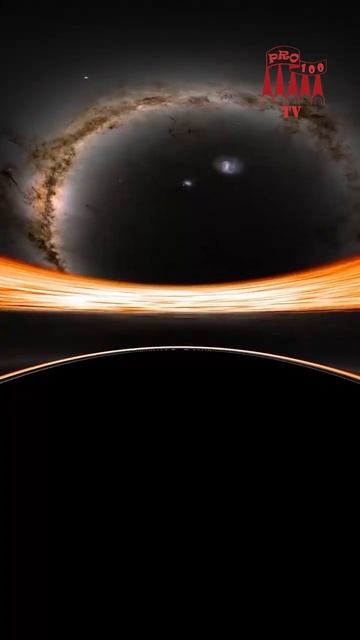 Симуляция от NASA с визуальными эффектами от падения в черную дыру.