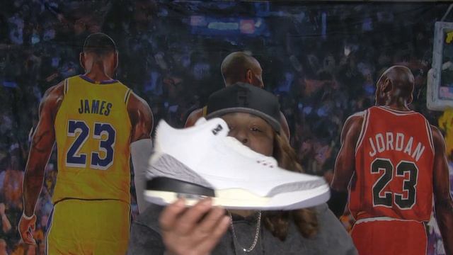 Shock Drop jordan white cement 3's