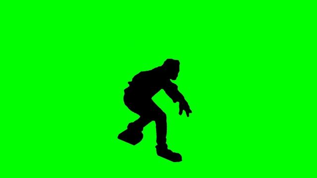 skateboarder shadow animation Premiere pro After effects Green Screen Chroma Key gb