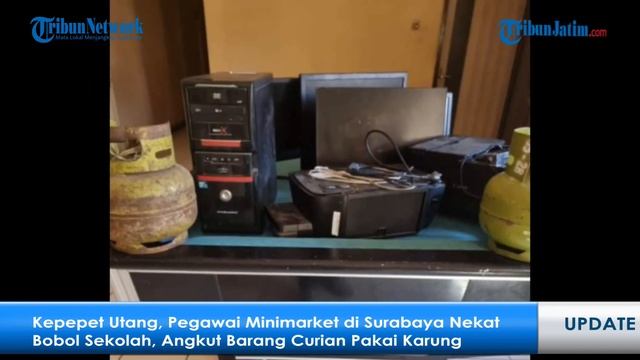 Kepepet Utang, Pegawai Minimarket di Surabaya Nekat Bobol Sekolah, Angkut Barang Curian Pakai Karun